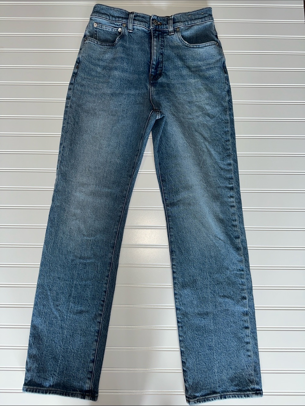 Madewell Factory 90s Straight Jeans Women’s 27 Light Wash High Rise Denim